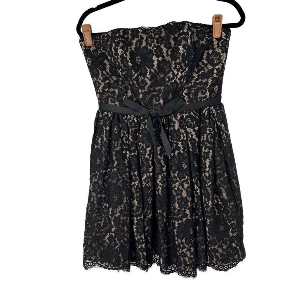 Robert‎ Rodriguez Neman Marcus For Target Black Lace Strapless Mini Party Dress
